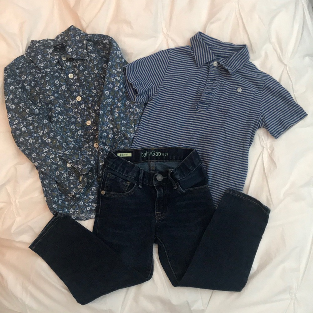 Floral button up shirt only!